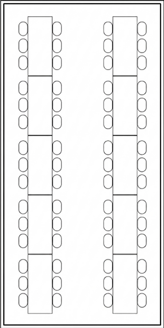 5 x 10 meter - Opptil 60 personer