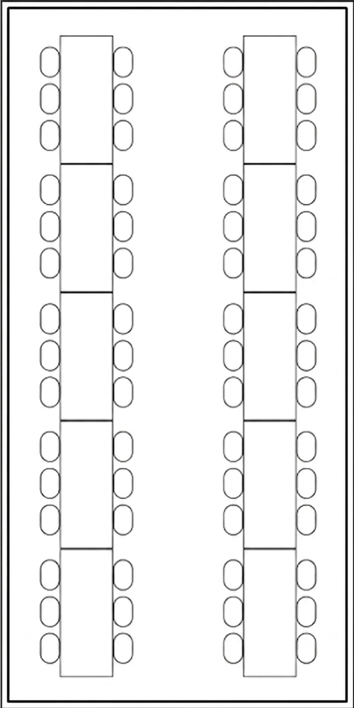5 x 10 meter - Opptil 60 personer