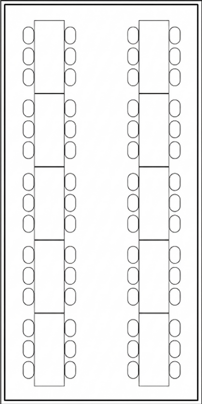 5 x 10 meter - Opptil 60 personer
