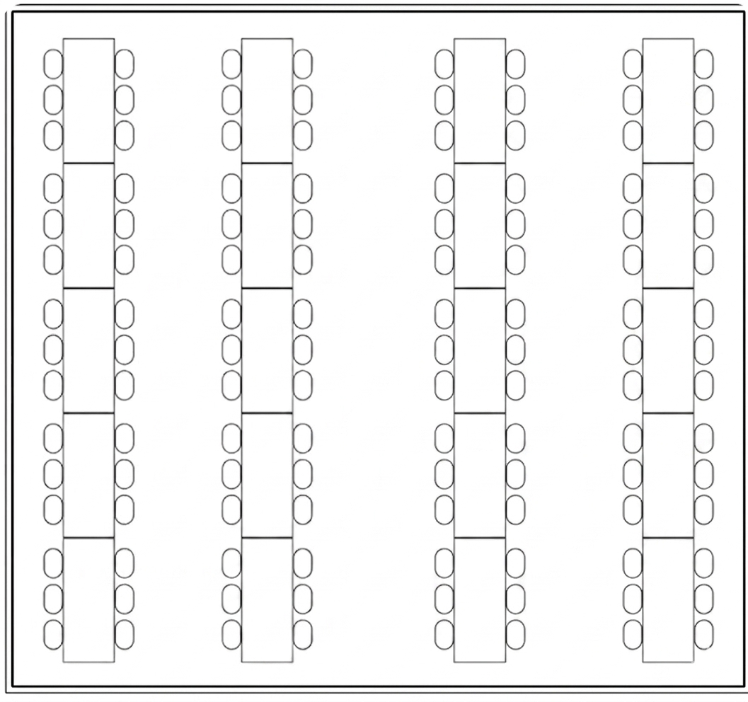 10 x 10 meter - Opptil 120 personer